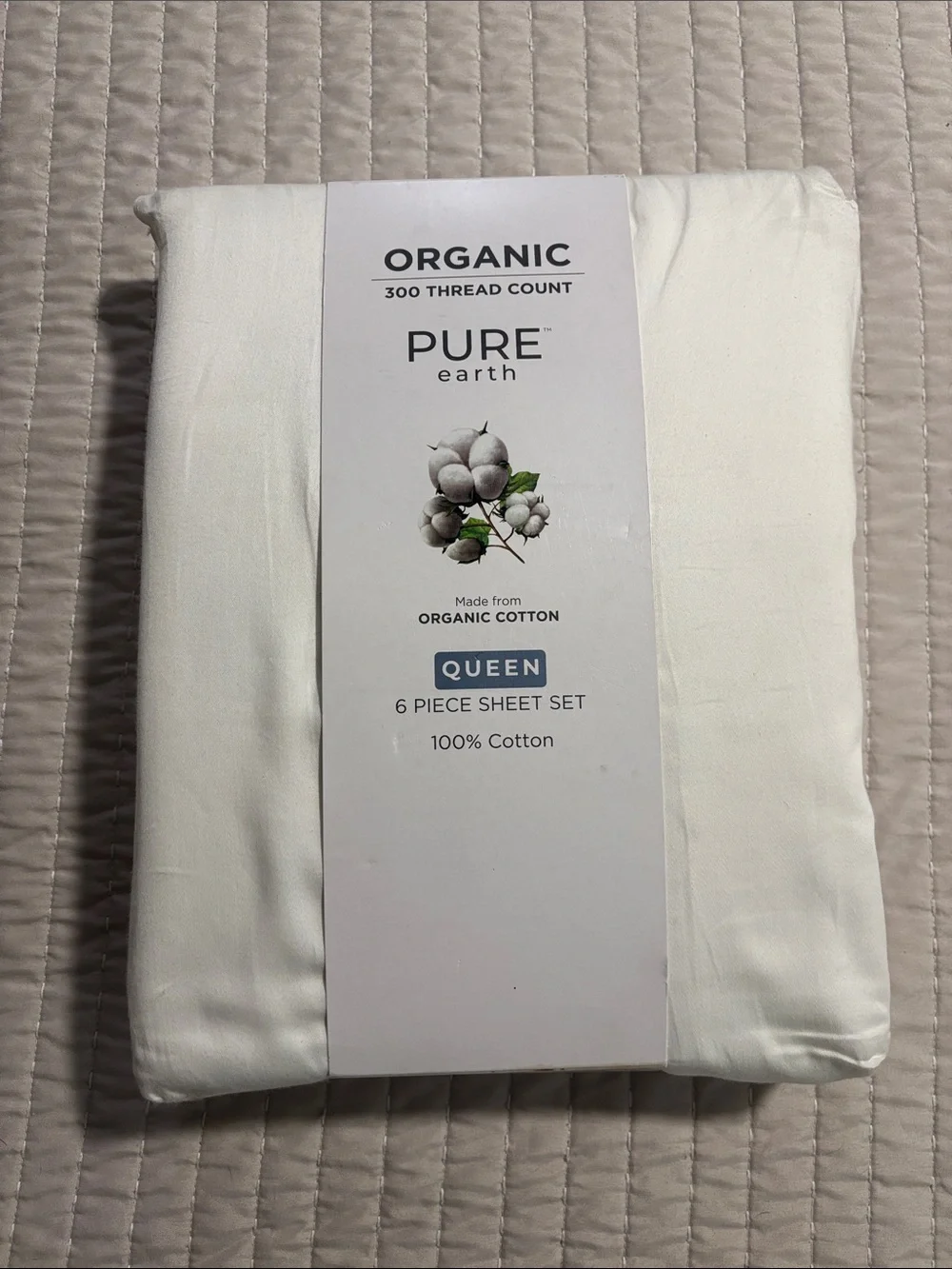 Organic Cotton Queen Sheet Set - White